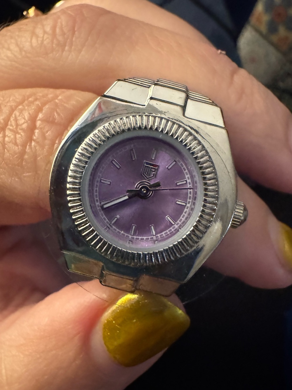 NEW IN BOX Montres Prestige MPW-0185 Women’s Silver Purple Dial ring Watch